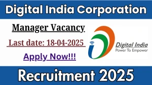 Digital India Corporation Manager Recruitment 2025 - Apply Online for 01 Posts