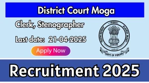District Court Moga Recruitment 2025 - Apply Offline for 42 Clerk, Stenographer Grade III Posts before April 21