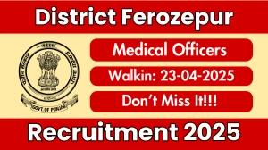 Ferozepur District Medical Officers Recruitment 2025 – Walk in Ferozepur District Medical Officers Recruitment 2025 – Walk in