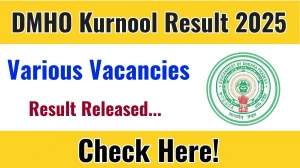 DMHO Kurnool Various Vacancies Result 2025 Out at kurnool.ap.gov.in, Direct Link to Download Result PDF Here DMHO Kurnool Various Vacancies Result 2025 Out at kurnool.ap.gov.in, Direct Link to Download Result PDF Here