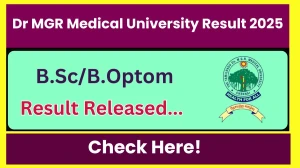 Dr MGR Medical University Result 2025 Released at tnmgrmuexam.ac.in Direct Link to Download UG Courses Result