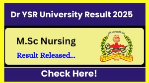 Dr YSR University Result 2025 Released at drysruhs.edu.in Direct Link to Download PG Course Result