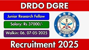 DRDO DGRE Junior Research Fellow Recruitment 2025 – Walk in for 12 Posts