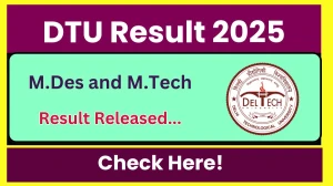 DTU Result 2025 Released at dtu.ac.in Direct Link to Download 1st and 3rd Semester Result