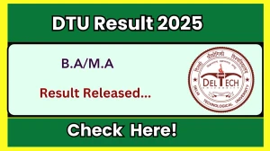 DTU Result 2025 Released at dtu.ac.in Direct Link to Download 1st Semester Result