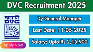 DVC Dy General Manager Recruitment 2025 - Apply Online DVC Dy General Manager Recruitment 2025 - Apply Online