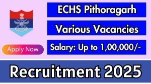 ECHS Pithoragarh Recruitment 2025 - Apply Offline for 4 Medical Specialist, Gynaecologist, Peon Posts