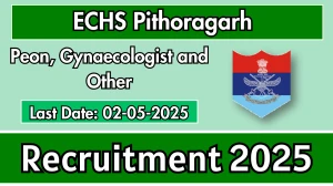 ECHS Pithoragarh Recruitment 2025 - Apply Offline for Peon, Gynaecologist and Other Posts