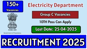 Electricity Department Puducherry Group C Recruitment 2025 - Apply Online for 177 Construction Helper Posts