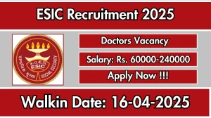 ESIC Doctors Recruitment 2025 – Walk in for 13 Specialist, Senior Resident and Other Posts ESIC Doctors Recruitment 2025 – Walk in for 13 Specialist, Senior Resident and Other Posts