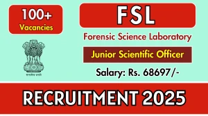 FSL Delhi Junior Scientific Officer Recruitment 2025 - Apply Online for 116 Posts Before April 24 FSL Delhi Junior Scientific Officer Recruitment 2025 - Apply Online for 116 Posts Before April 24