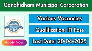 Gandhidham Municipal Corporation Various Recruitment 2025 - Apply Offline for 92 Electrician, Wireman and Other Posts Gandhidham Municipal Corporation Various Recruitment 2025 - Apply Offline for 92 Electrician, Wireman and Other Posts