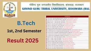 GGTU Result 2025 Released at ggtuexam.com Direct Link to Download 1st, 2nd Semester Result GGTU Result 2025 Released at ggtuexam.com Direct Link to Download 1st, 2nd Semester Result