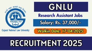 GNLU Research Assistant Recruitment 2025 – Walk in GNLU Research Assistant Recruitment 2025 – Walk in