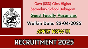 Govt (SSD) Girts Higher Secondary School Dabugam Guest Faculty Recruitment 2025 – Walk in Govt (SSD) Girts Higher Secondary School Dabugam Guest Faculty Recruitment 2025 – Walk in