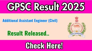 GPSC Additional Assistant Engineer Result 2025 Out at gpsc.gujarat.gov.in, Direct Link to Download Result PDF Here GPSC Additional Assistant Engineer Result 2025 Out at gpsc.gujarat.gov.in, Direct Link to Download Result PDF Here
