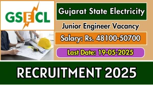 GSECL Junior Engineer Recruitment 2025 - Apply Online for 03 Posts Before May 19 GSECL Junior Engineer Recruitment 2025 - Apply Online for 03 Posts Before May 19