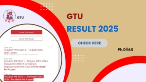 GTU Result 2025 Released at gtu.ac.in Direct Link to Download 1st Semester Result
