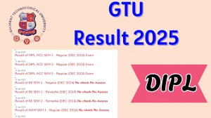 GTU Result 2025 Released at gtu.ac.in Direct Link to Download ODD Semester Result