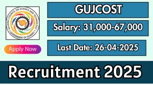 GUJCOST Scientific Recruitment 2025 - Apply Offline for 03 Project Scientist, Project Associate Posts GUJCOST Scientific Recruitment 2025 - Apply Offline for 03 Project Scientist, Project Associate Posts