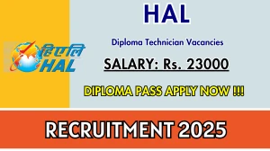 HAL Diploma Technician Recruitment 2025 - Apply Online for 16 Posts Before May 07 HAL Diploma Technician Recruitment 2025 - Apply Online for 16 Posts Before May 07