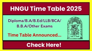 HNGU Time Table 2025 Announced @ ngu.ac.in Details Here