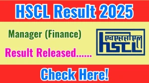 HSCL Manager Result 2025 Announced. Direct Link to Check HSCL Manager Result 2025 hsclindia.in HSCL Manager Result 2025 Announced. Direct Link to Check HSCL Manager Result 2025 hsclindia.in