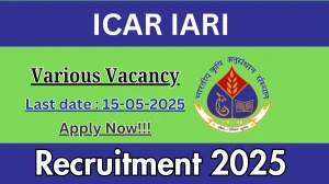 ICAR IARI Recruitment 2025 - Apply Offline for 03 Project Research Scientist, Office Helper and More Posts Before May 15