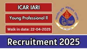 ICAR IARI Young Professional ll Recruitment 2025 – Walk in