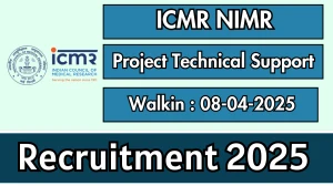 ICMR NIMR Project Technical Support Recruitment 2025 – Walk in