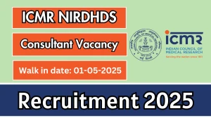 ICMR NIRDHDS Consultant Recruitment 2025 – Walk in