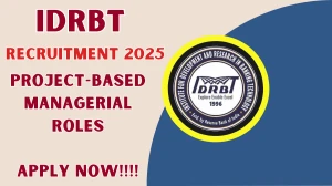IDRBT Project-based Managerial Roles Recruitment 2025 - Apply Online