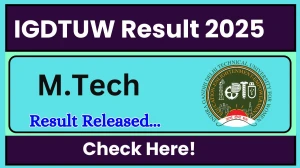 IGDTUW Result 2025 Released at igdtuw.ac.in Direct Link to Download 3rd Semester Result