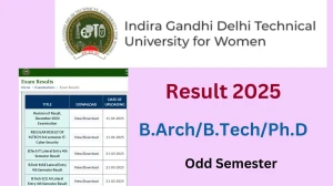 IGDTUW Result 2025 Released at igdtuw.ac.in Direct Link to Download Odd Semester Result IGDTUW Result 2025 Released at igdtuw.ac.in Direct Link to Download Odd Semester Result