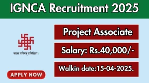 IGNCA Project Associate Recruitment 2025 – Walk in for 1 Posts