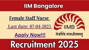 IIM Bangalore Female Staff Nurse Recruitment 2025 - Apply Online for Female Staff Nurse Posts