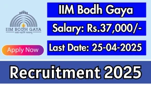 IIM Bodh Gaya Recruitment 2025 - Apply Online for Research Assistant, Field Investigator Posts Before April 25