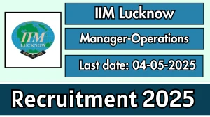 IIM Lucknow Manager Recruitment 2025 - Apply Online IIM Lucknow Manager Recruitment 2025 - Apply Online