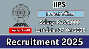 IIPS Project Officer Recruitment 2025 - Apply Offline for 01 Posts Before April 27
