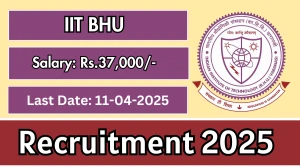 IIT BHU Junior Research Fellow Recruitment 2025 - Apply Offline for 01 Junior Research Fellow Posts