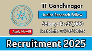 IIT Gandhinagar Junior Research Fellow Recruitment 2025 - Apply Online for 02 Posts Before May 04