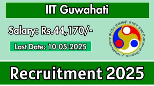 IIT Guwahati Junior Research Fellow Recruitment 2025 - Apply Offline for 1 Posts