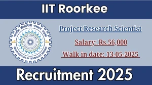 IIT Roorkee Project Research Scientist Recruitment 2025 – Walk in