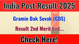 India Post GDS Result 2nd Merit List 2025 Release at indiapostgdsonline.gov.in Check and Download India Post GDS Result 2nd Merit List 2025 Release at indiapostgdsonline.gov.in Check and Download