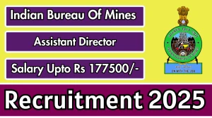 Indian Bureau Of Mines Assistant Director Recruitment 2025 - Apply Offline