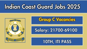 Indian Coast Guard Enrolled Follower Recruitment 2025 - Apply Offline for 02 Posts Before May 10 Indian Coast Guard Enrolled Follower Recruitment 2025 - Apply Offline for 02 Posts Before May 10