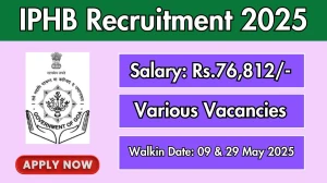 IPHB Recruitment 2025 – Walk in for 5 Psychiatrist, Assistant Professor Posts