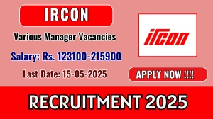 IRCON Recruitment 2025 - Apply Offline for 02 Chief General Manager/ General Manager Posts Before May 15 IRCON Recruitment 2025 - Apply Offline for 02 Chief General Manager/ General Manager Posts Before May 15