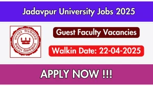 Jadavpur University Guest Faculty Recruitment 2025 – Walk in Jadavpur University Guest Faculty Recruitment 2025 – Walk in