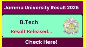 Jammu University Result 2025 Out at jammuuniversity.ac.in Direct Link to Download 8th Semester Result